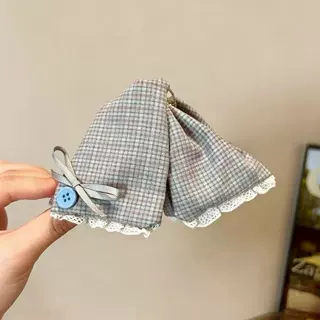 少女心粉色格纹三角抓韩系氛围感发饰后脑勺盘发鲨鱼夹发抓发卡