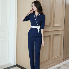 New Autumn/Winter Beauty Salon Workwear Set: Women's Pants + 237 Mid-Sleeve Top for Beauticians & Foot Spa Technicians at Wellness Centers