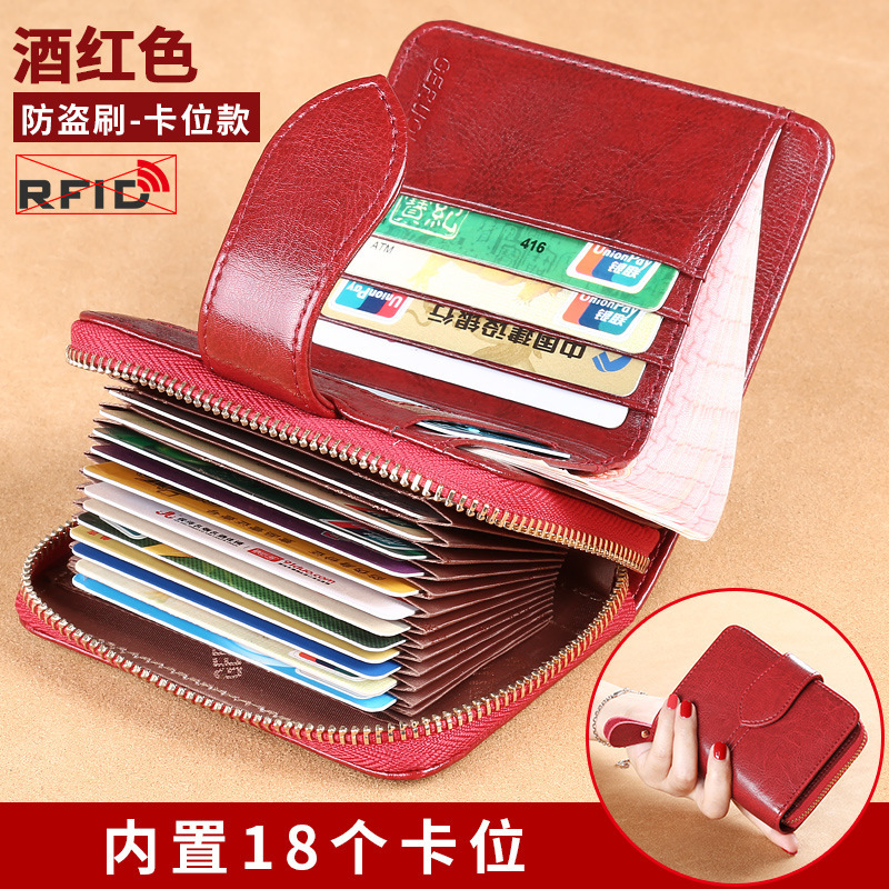 Cartera corta, bolso de cambio, bolso de tarjetas de cuero real, bolso pequeño, bolso de mujer, bolso de cuero compacto, cuero de vaca
