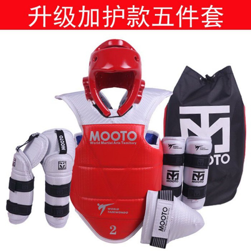 Boxing Taekwondo Protective Equipment Fighting Protective Equipment Full Set of Protective Chest Protective Head Protective Mask Knee Protective Leg Protective Equipment Hand and Foot Protective Equipment Water Wave