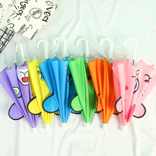 Creative Mini Children's Umbrella with Long Handle, Cute Cartoon Umbrella, Ears Umbrella Prop for 1-3 Year Olds, Mini Dance Toy Umbrella