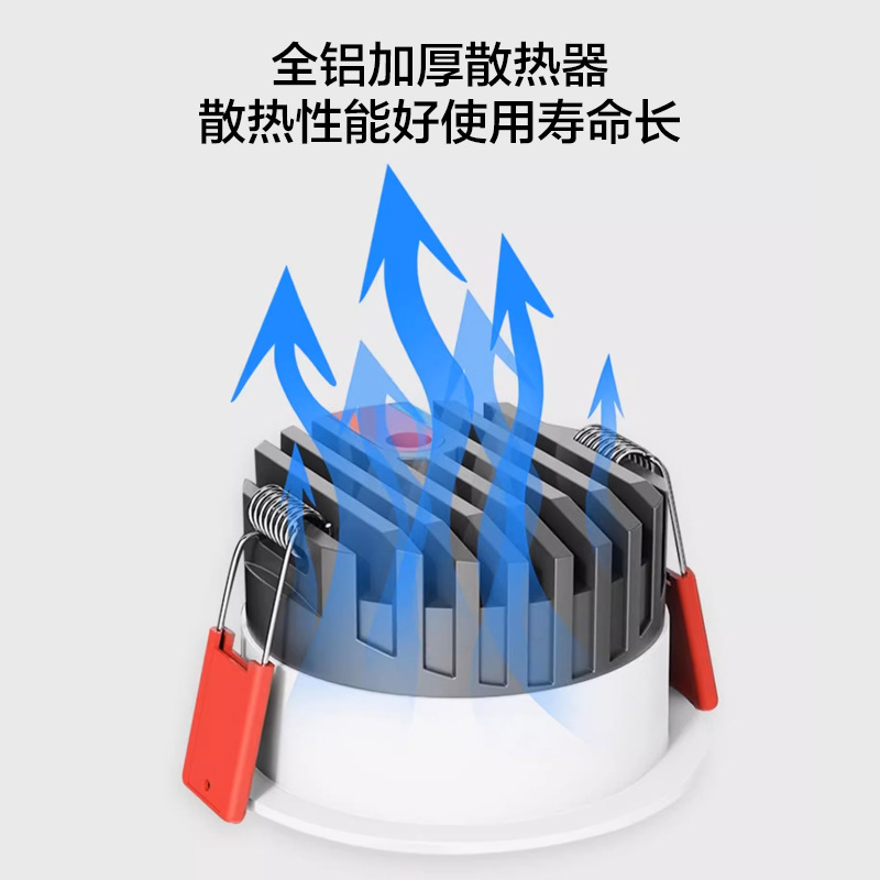 Led luz controlada por infrarrojos de inducción del cuerpo humano downlight foco empotrado hogar antideslumbrante pasillo luz de inducción