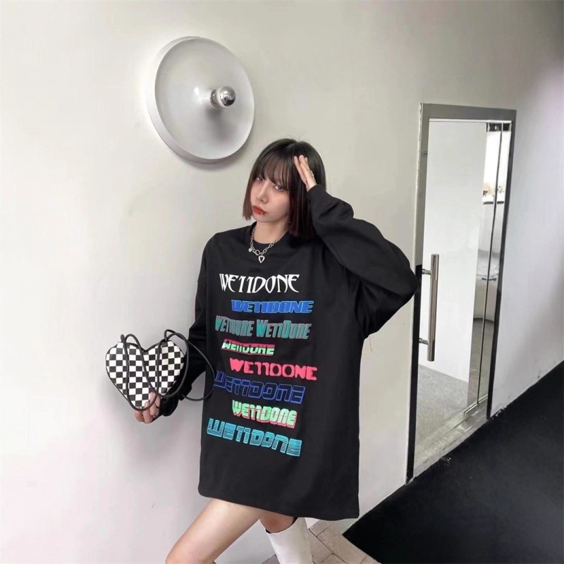 25ss潮牌爆款高版本新款WE11印花LOGO合集男女宽松休闲百搭长袖|undefined