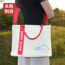厂家春季加厚立体覆eva帆布袋高级感手提帆布托特包定做logo收纳