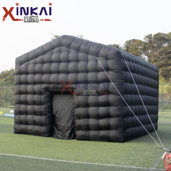 LED Inflatable Nightclub Party Tent Large Black Inflatable Wedding Tent Outdoor Activities Mobile Portable