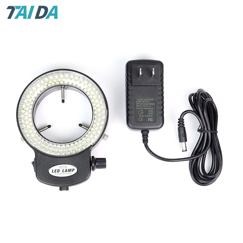 显微镜;LED环形光源144灯珠可调双目三目体视电子显微镜通用光源