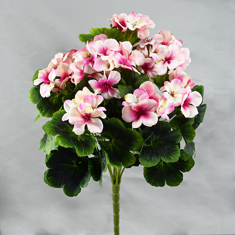 Flor al por mayor imitación colorida colcha 9 Begonia flor de seda decoración de la mesa de comedor hortenida flores falsas