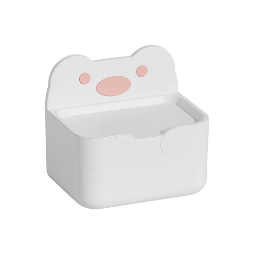 Creative cartoon tissue box multifunctional wall removable storage box living room bathroom wall hanging tissue box