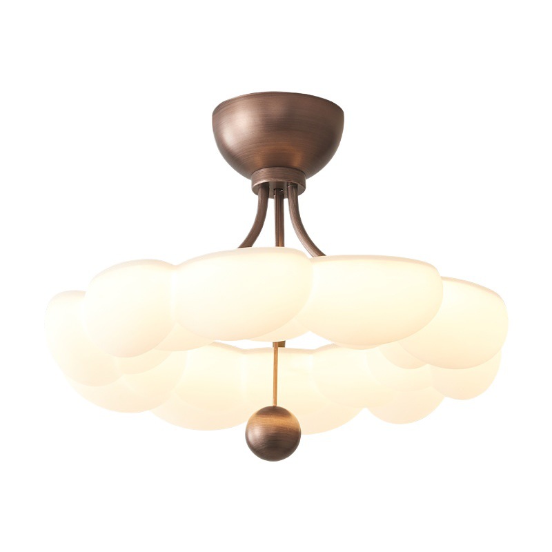 Lámpara de dormitorio principal de estilo antiguo, lámpara de techo de viento crema, luz de lujo, sensación de alta calidad, lámpara de estudio de protección ocular cálida, lámpara de dormitorio principal, lámpara de habitación