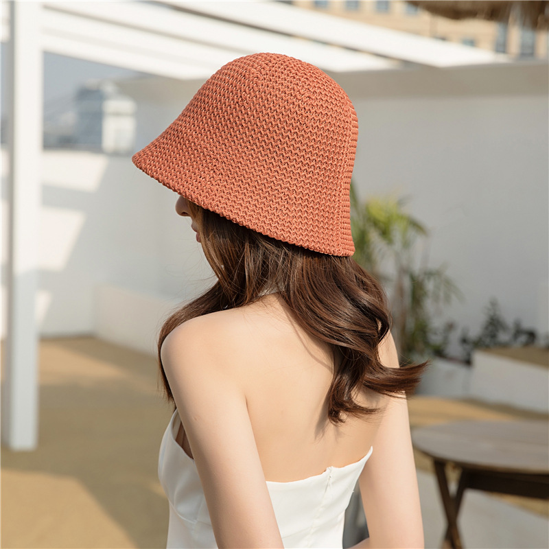 Femmes Style Simple Style Classique Couleur Unie Avant-toit Large Chapeau Seau display picture 4