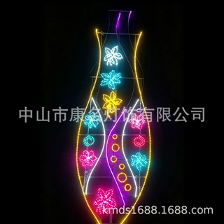 道路花灯 灯杆造型彩灯 节日造型 圣诞礼盒 五角星装饰 点光源