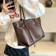 Retro Large Capacity Bag Women's 2024 New Autumn and Winter College Students Class Shoulder Bag Casual commuter Bag Tote Bag