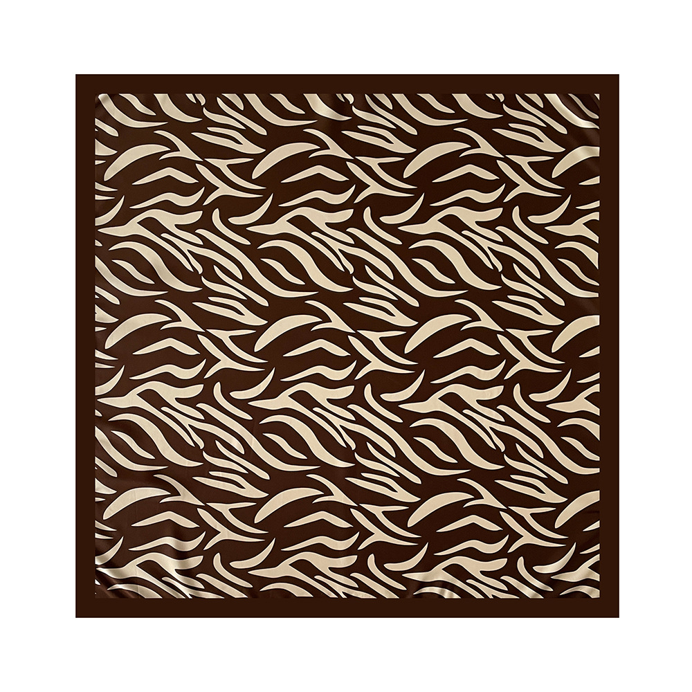 Large Silk Square Scarf For Women Animal Print Luxurious Hijab_voghion.com