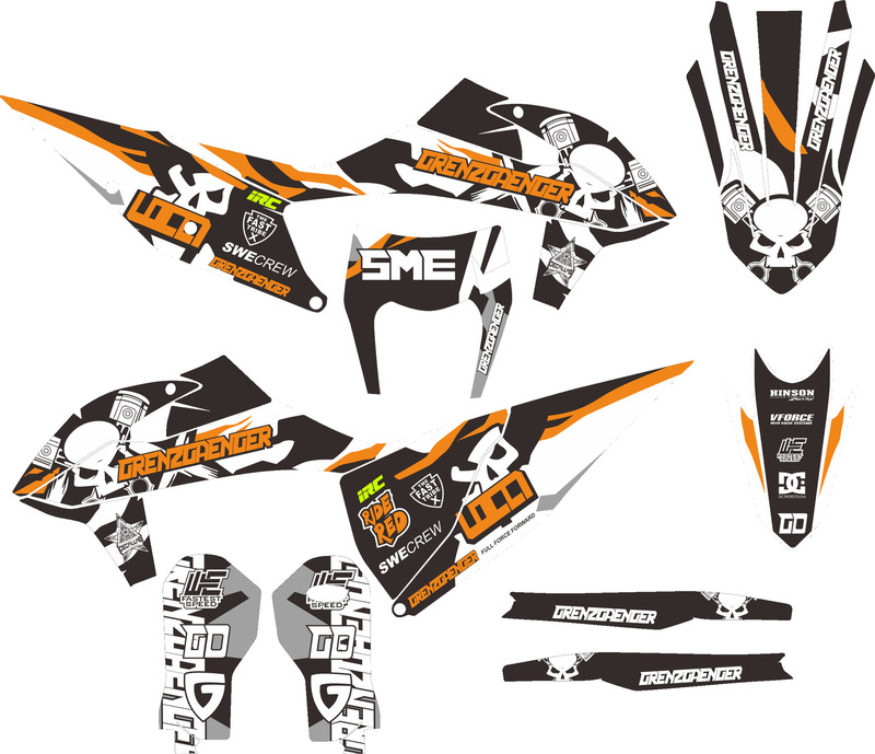 KTM250EXCF ステッカーデカールプリントステッカーフィルム Gaosai モトクロスステッカーレーザーに適しています|undefined