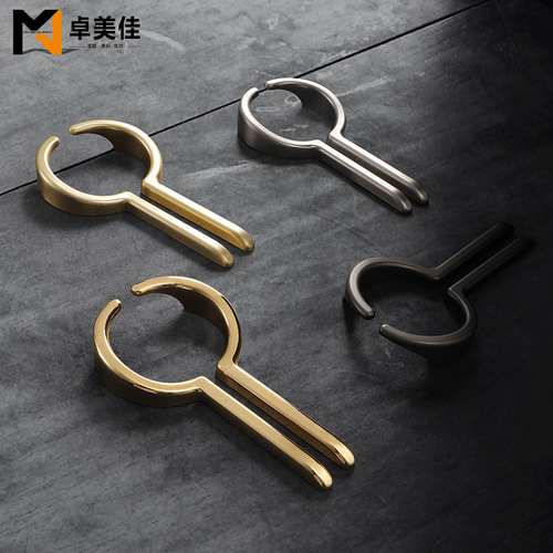 New light luxury cabinet door handle paired with Nordic high-end wardrobe and wine cabinet door handle zinc alloy cabinet hardware handle