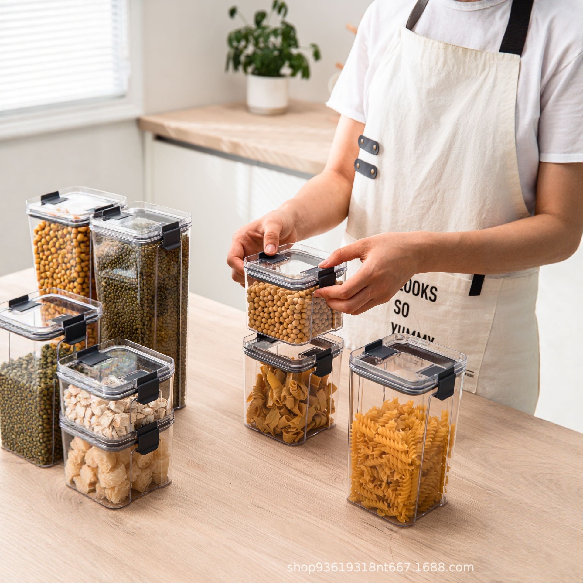 Transfronterizos PET de grado alimenticio lata de sellado a prueba de humedad a prueba de polvo té conservado nueces lata de cereales congelador caja de preservación transparente