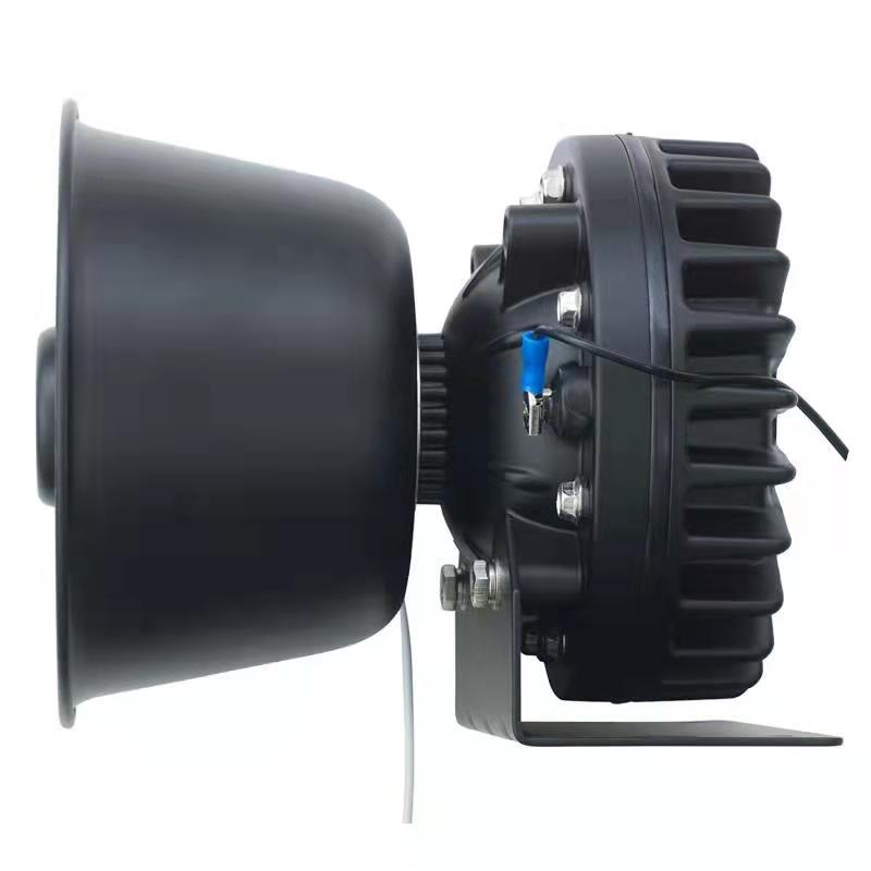 Cross-border 12V car alarm horn 300W high-pitched siren horn with round mouth design for heat dissipation