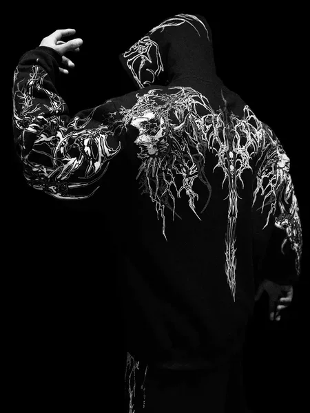 Bd Venom Heavy Cotton Hoodie Cross-Border Hooded Sweatshirt Men's European and American Large Size Sports Jacket Retro Street Top