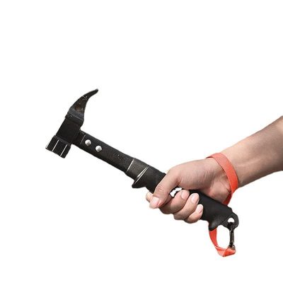 Outdoor Camping Multifunctional Hammer Escape Safety Hammer Cast Steel Hammer Sky Curtain Tent Mountaineering Hammer Ground Nail Hammer Head