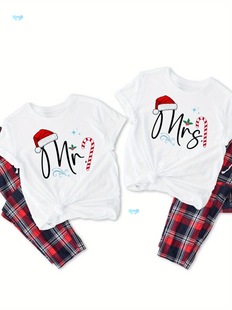Christmas Matching Tees Cozy Cotton Couple's Sweatshirts Cross-Border
