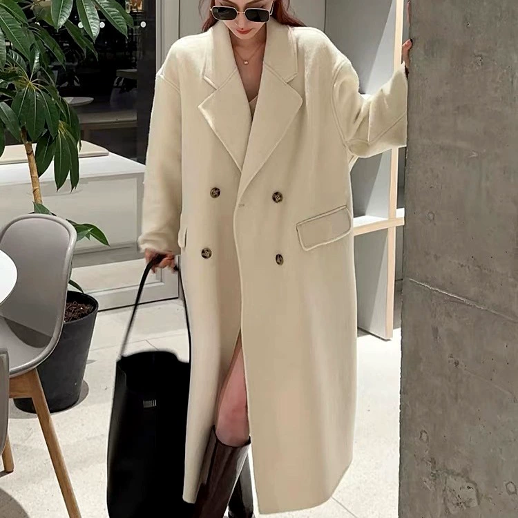 [Морская соль Роза] Корейская версия верблюжьего бархата 2023 новая широкая версия премиум-класса двухсторонняя шерстяная свободная шерстяная куртка женская