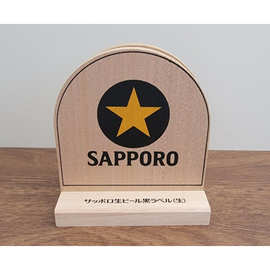 跨境木质Sapporo纸巾架 创意桌面菜单支架 多用途收纳架可印logo