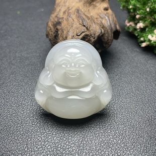 Natural Hotan Jade White Jade Buddha Pendant Seiko Carving Festival Jewelry Gift Fidelity Peace Pendant Wholesale