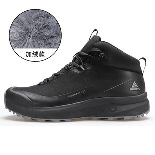 Haitu Outdoor High-Top Hiking Shoes for Men, Fleece-Lined, Warm and Comfortable Sports Casual Shoes, Non-Slip and Wear-Resistant Hiking Shoes