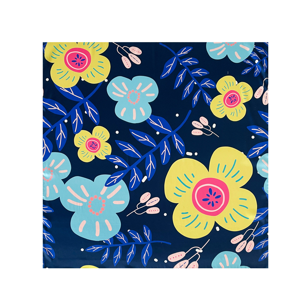 Femmes Élégant Style Vintage Bloc De Couleur Fleur Polyester Écharpe En Soie display picture 32