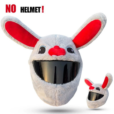 Dəbilqə (Kaska) aksesuarları | Head Accessories Motorcycle Unicorn - gray-rabbit