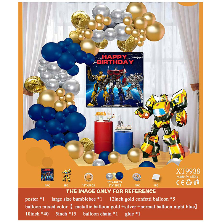 Fiesta de cumpleaños redonda escena diseño decorativo globo traje de juguete para niños globo de aluminio letras y números