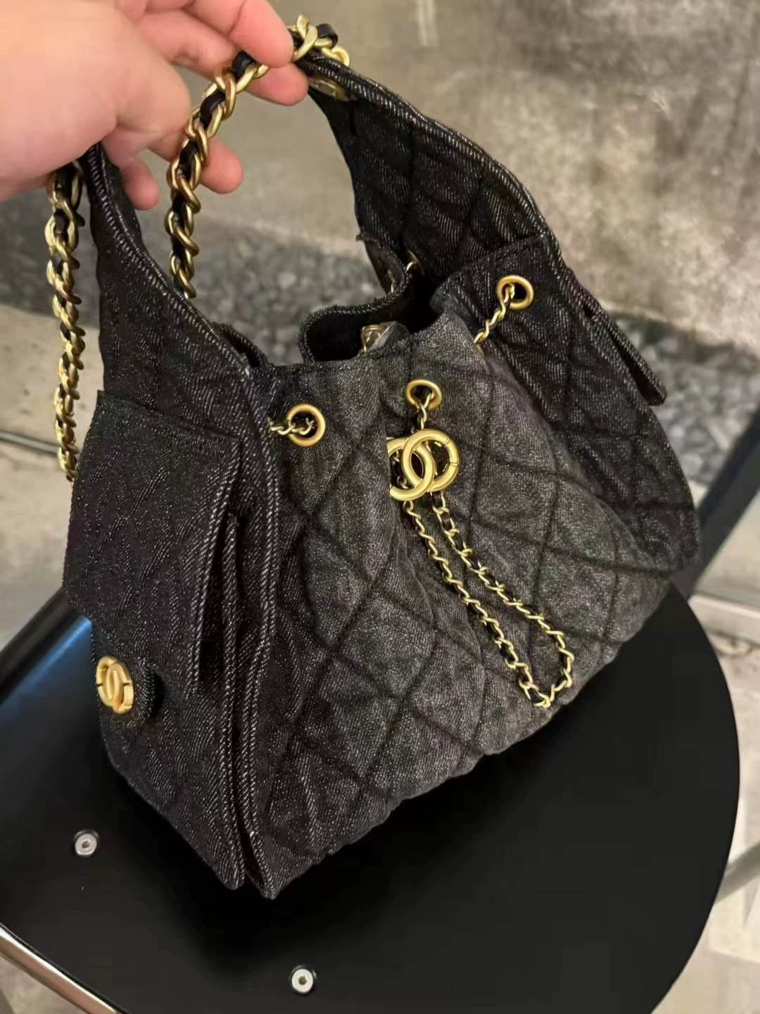 Стильная матовая сумка подмышку, цепь на цепи, ремень для сумки, стиль Chanel, завязывающаяся