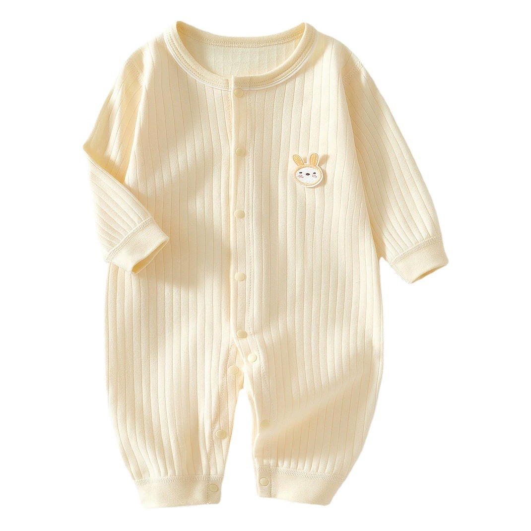 Комбинезон для новорожденных одежда из чистого хлопка без костей пижамы с длинными рукавами весенне-осенняя летняя одежда новорожденный Осенний комбинезон