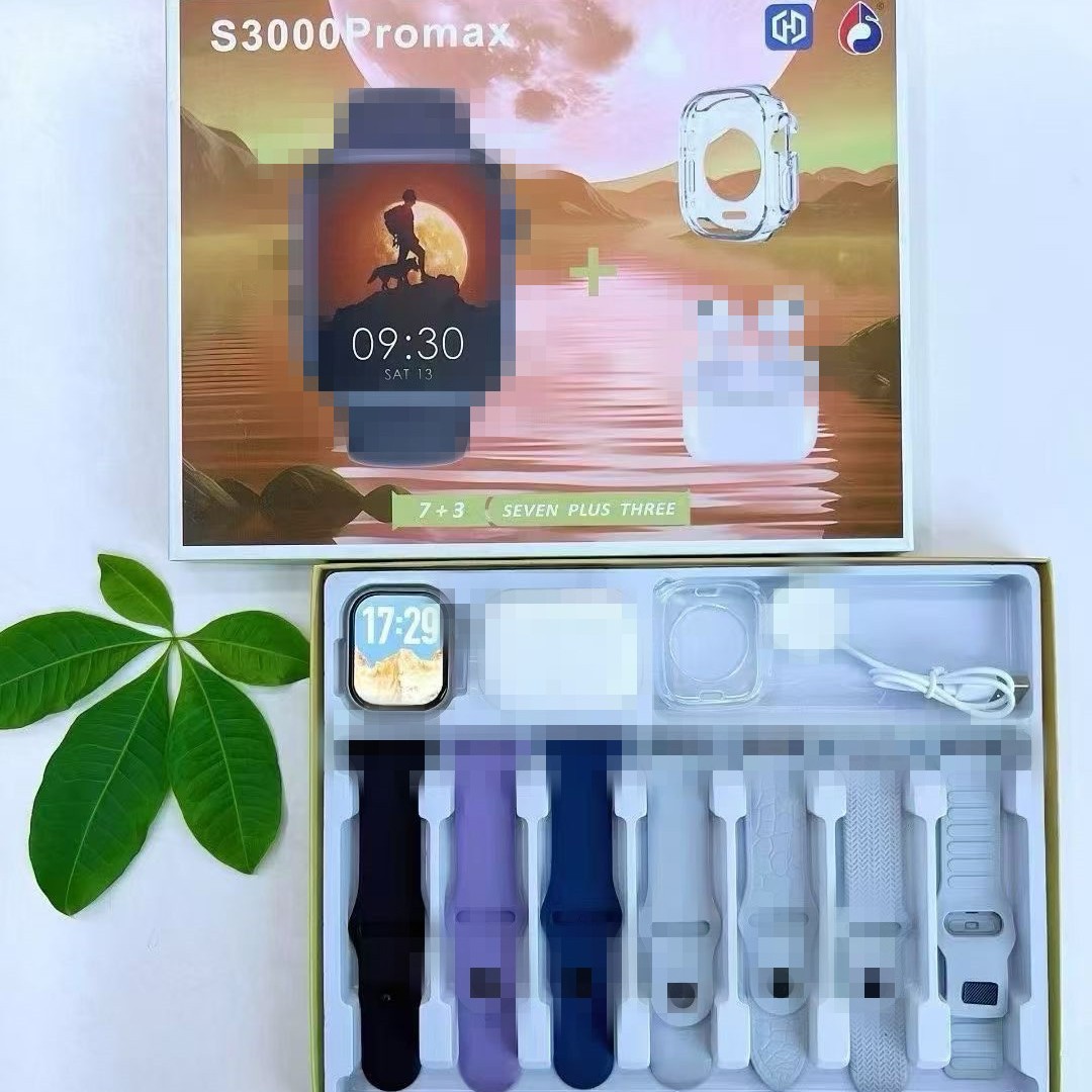 S3000Promax Smart Watch Can Make Bluetooth Calls 7+3 Set Sports Pedometer Heart Rate Blood Oxygen Health Monitoring