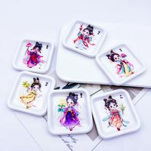 鲜花仙女托盘食玩盘子树脂diy冰箱贴手机壳娃娃屋摆件手机挂件