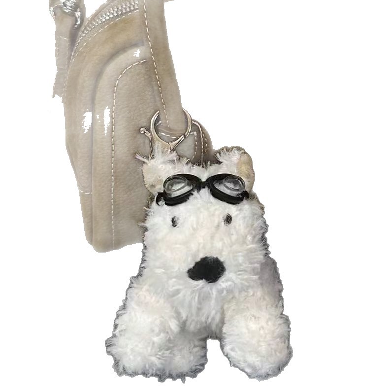Hermoso West Highlands colgante bolsos colgantes dibujos animados perros peludos muñecas accesorios llaveros regalos creativos