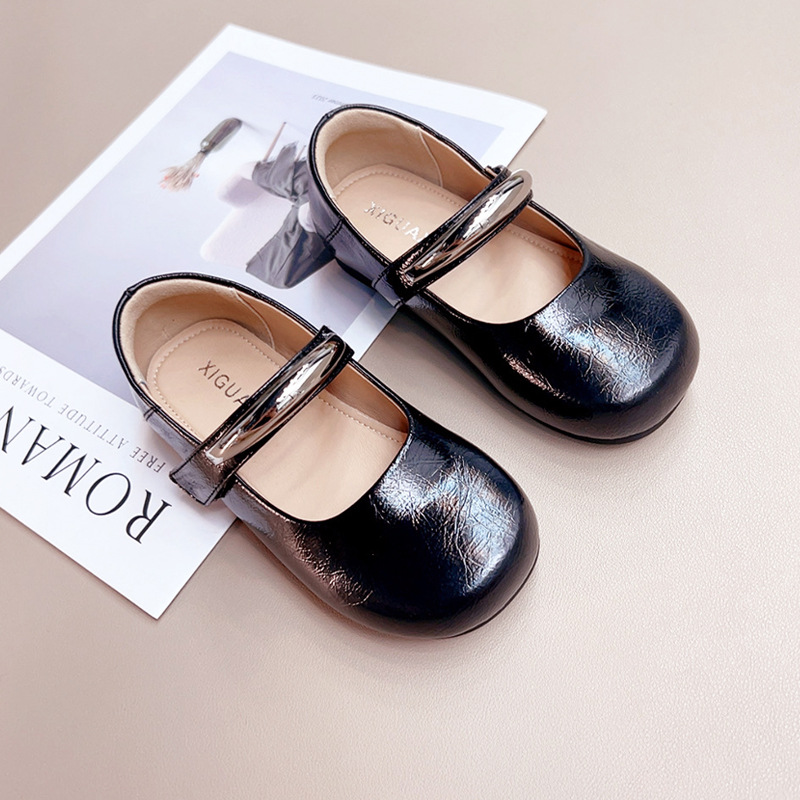 Zapatos de cuero para niñas, zapatos para niños, primavera y otoño 2025, nuevos relojes para niñas, princesa para niños, zapatos individuales, moda image 5