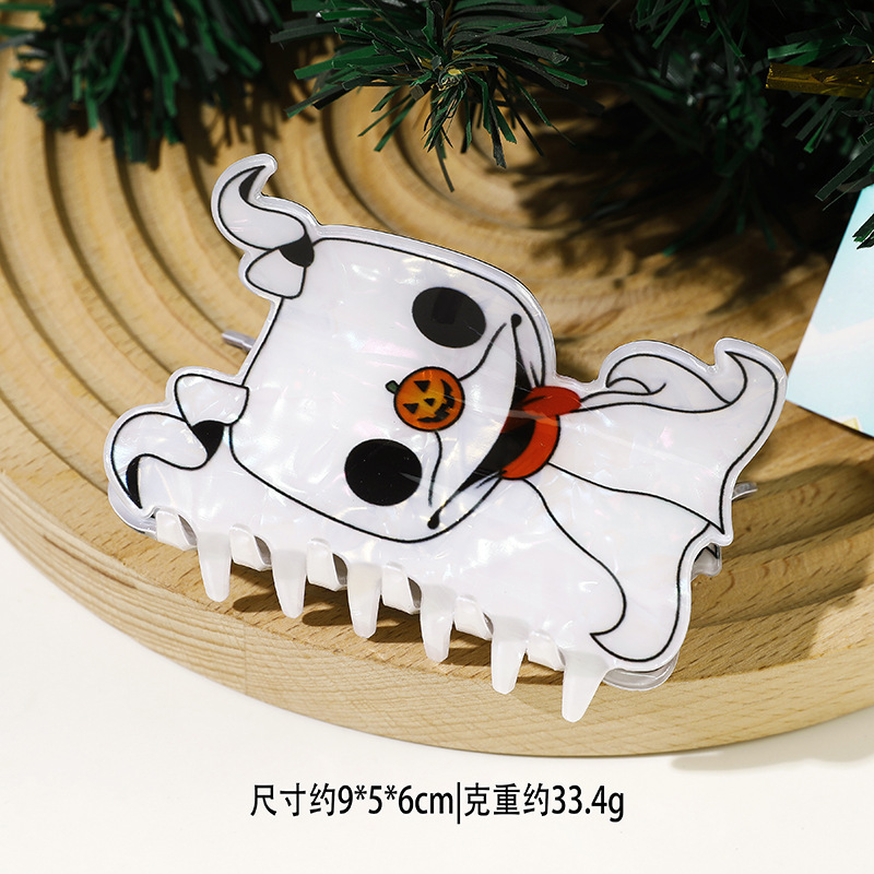 キラキラガールハロウィンカボチャゴースト子犬ヘアピンホリデーパーティークリスマス帽子漫画緑の毛の怪物ヘアピン|undefined