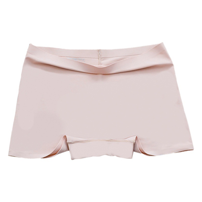 Ropa interior sin costuras de seda de hielo de algodón de las mujeres entrepierna boxeadores antibacterianos pantalones de seguridad de las mujeres de cuatro esquinas anti-exposición verano Delgado