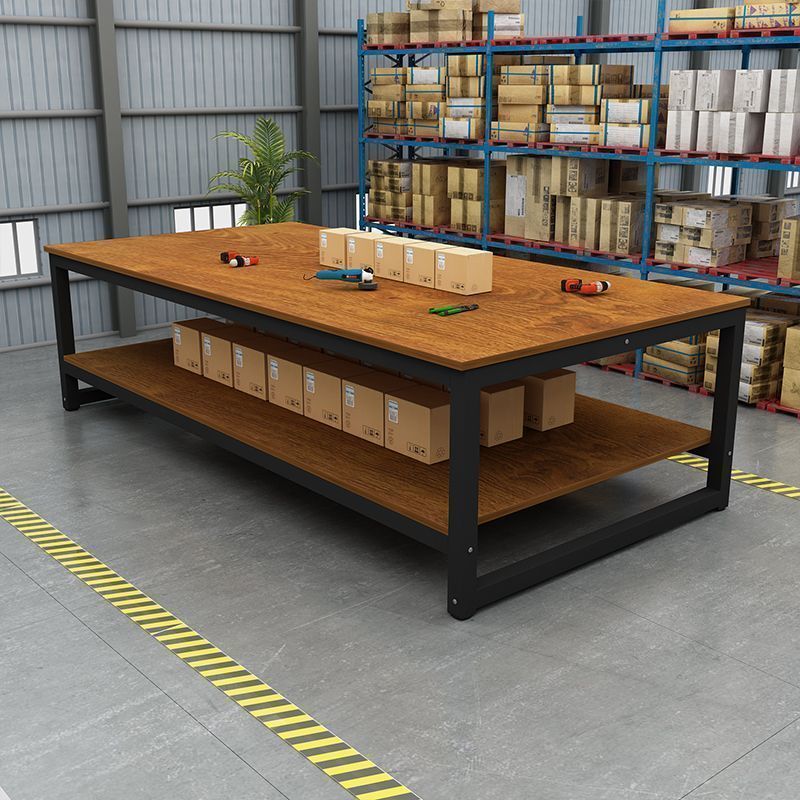 作業台 二層工場テーブル 包装テーブル 長方形包装会議テーブル カッティングテーブル 倉庫包装テーブル 包装テーブル|undefined