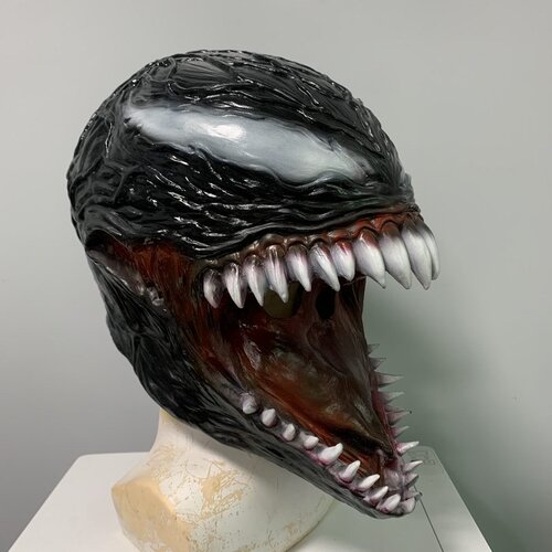 Latex Venom 2 mask cosplay Avengers 4 hero headgear Halloween horror hero villain Venom headgear