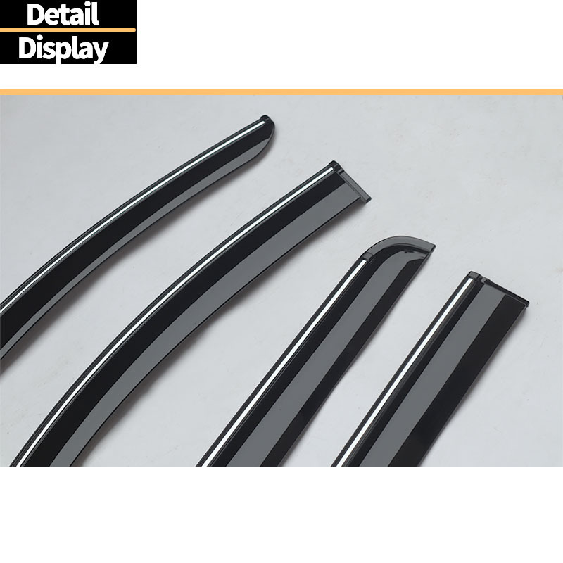 Suitable for Mitsubishi L200 Triton 2015-2022 Rain Guards, 4Pcs Injection-Molded Window Rain Shields, Cross-Border Supply
