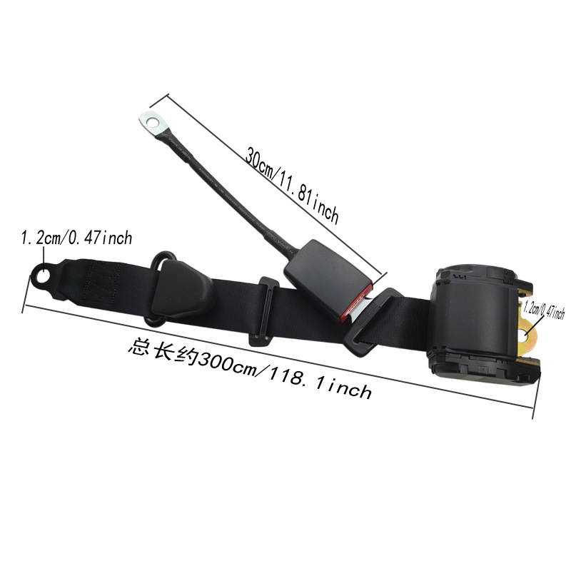 Car Seat Belt Automatic Retractable Three-Point Van School Bus Bus Truck 3-Point Emergency Locking Safety