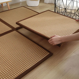 Japanese-Style Thickened Rattan Mat Carpet Summer Children's Crawling Mat Tatami Mat Living Room Balcony Bedroom Floor Mat