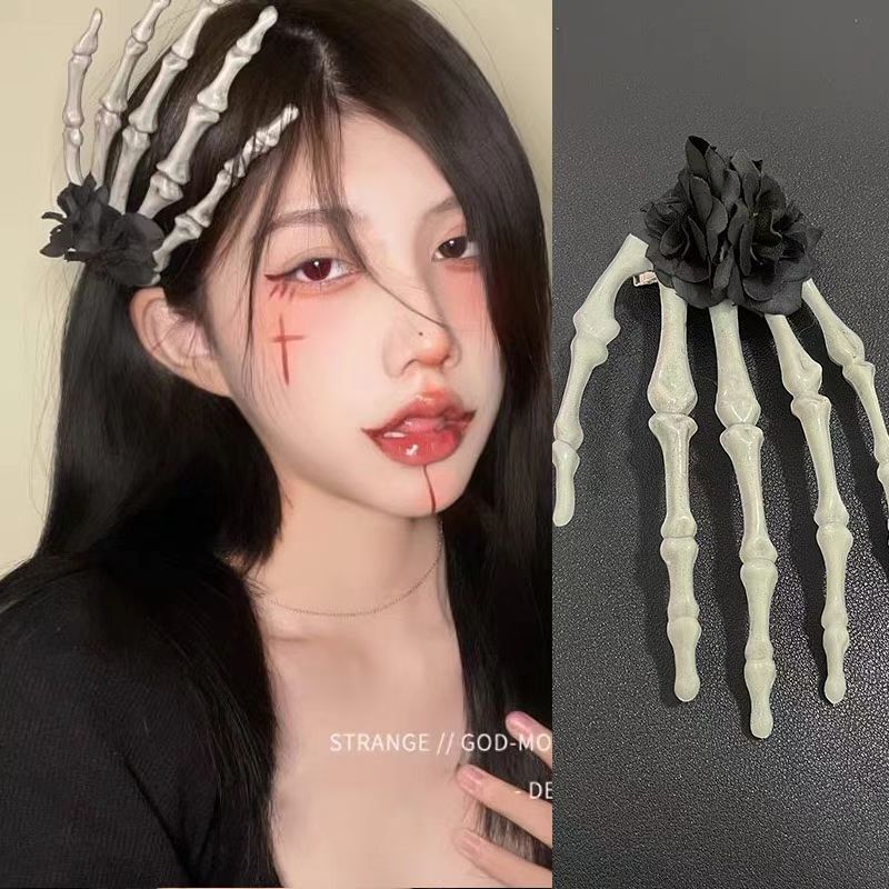万圣节头饰暗黑系蝴蝶结鬼新娘头纱黑色发箍搞怪装扮恶魔发饰头箍|undefined