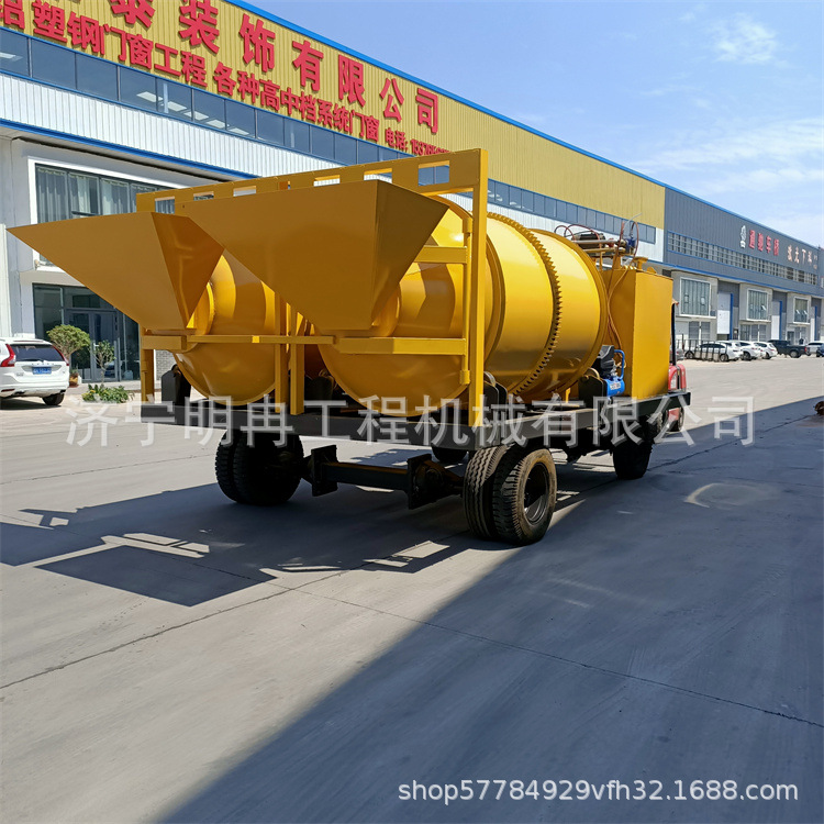 大型沥青搅拌站牵引底盘行走 园区修路道路修补搅拌站 双滚筒加热