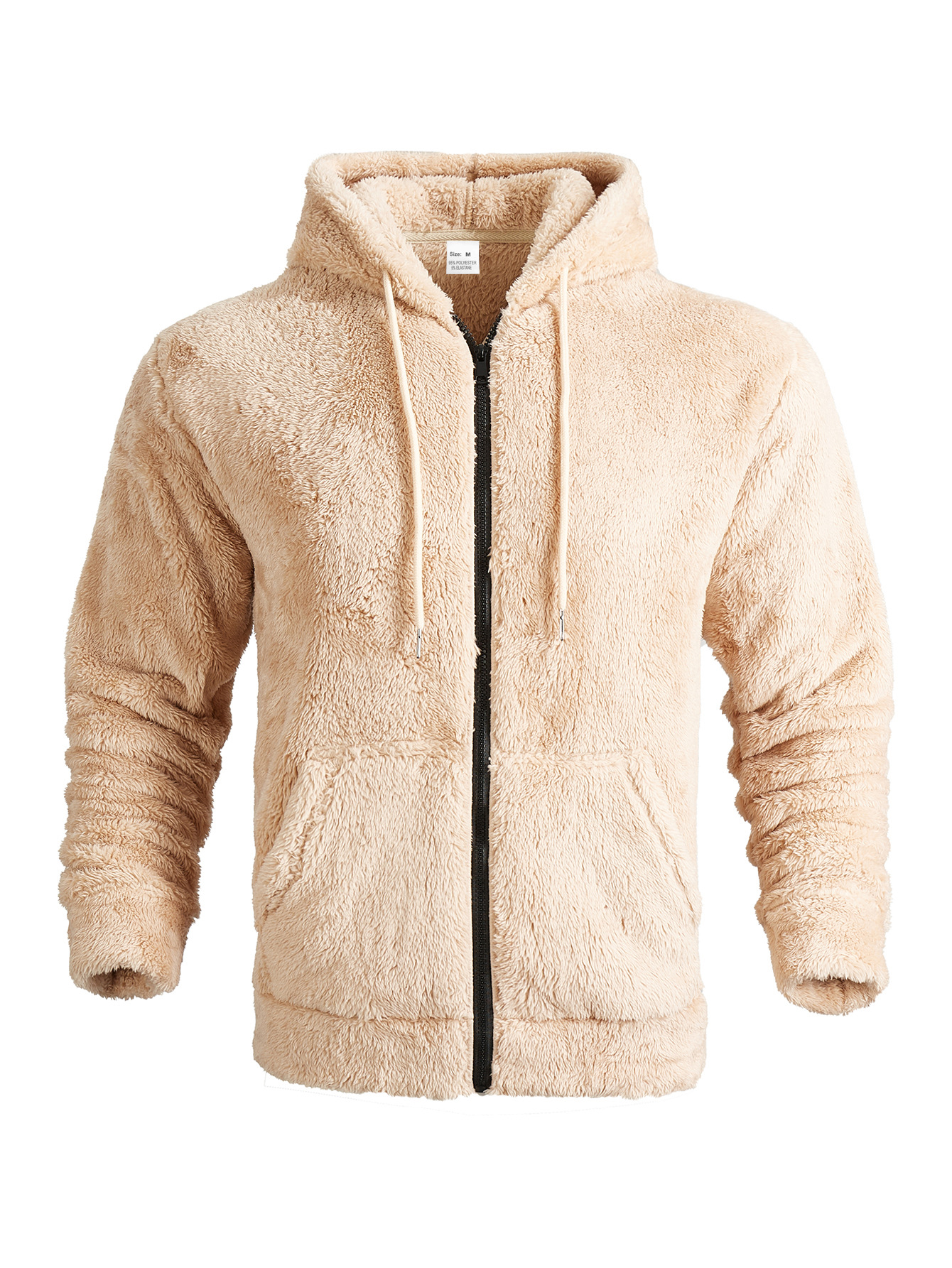 Herren Kapuzenstrickjacke Aus Doppelseitigem Samt Mit Reißverschluss_voghion.com
