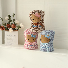 可爱卡通猫咪珊瑚绒毛毯子午睡毯卷毯休闲毯空调毯车载便携毛毯