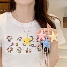 海边见~星星串珠海星项链叠戴夏日海边清新多巴胺彩色y2k锁骨链条