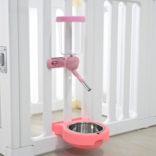 猫挂滚珠饮水器围栏器宠物打翻咪兔水壶挂式防悬挂不湿嘴喝水笼子